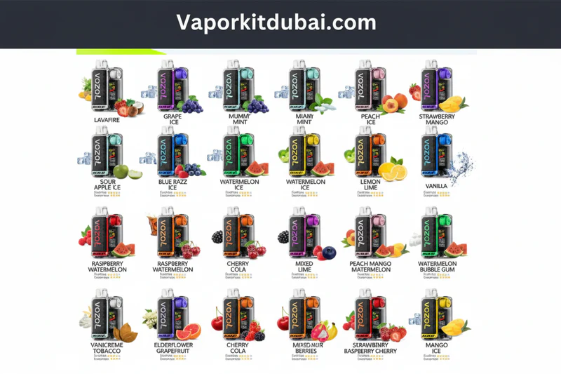 Vozol Vista 20000 puffs Dubai authentic disposable vape 50mg nicotine