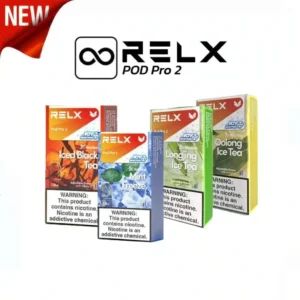 RELX® PODS PRO – Premium leak-resistant vape pods with SmartPace™ alert and rich flavors, compatible with RELX Infinity devices.