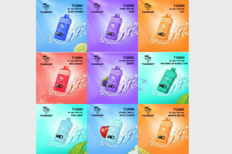 Tugboat T12000 Flavors 50mg Disposable Vape Device – 12000 Puffs Available in UAE Dubai