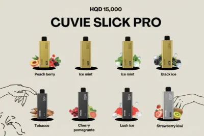 HQD Cuvie Slick Pro 15000 Puffs Black Ice HQD Cuvie Slick Pro 15000